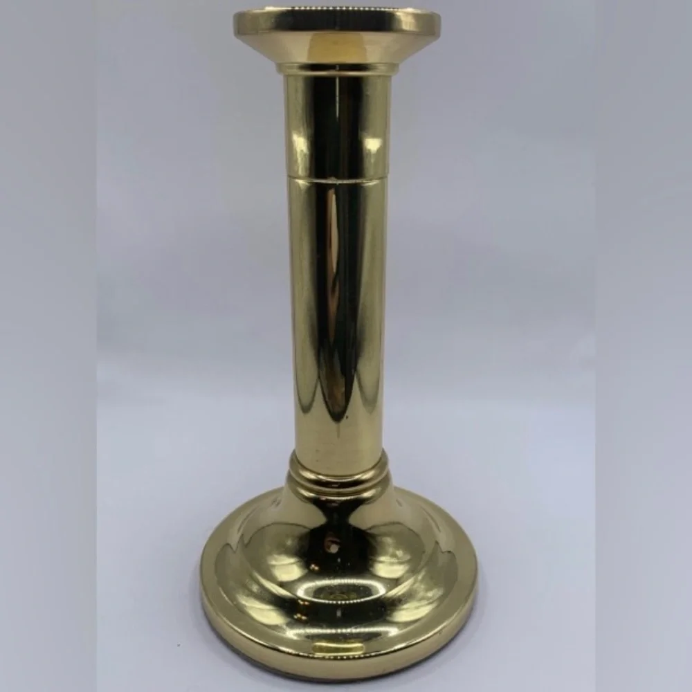 Brass candlestick. Baldwin Brass -USA Candlestick Candle Holder 6.25”-Perfect